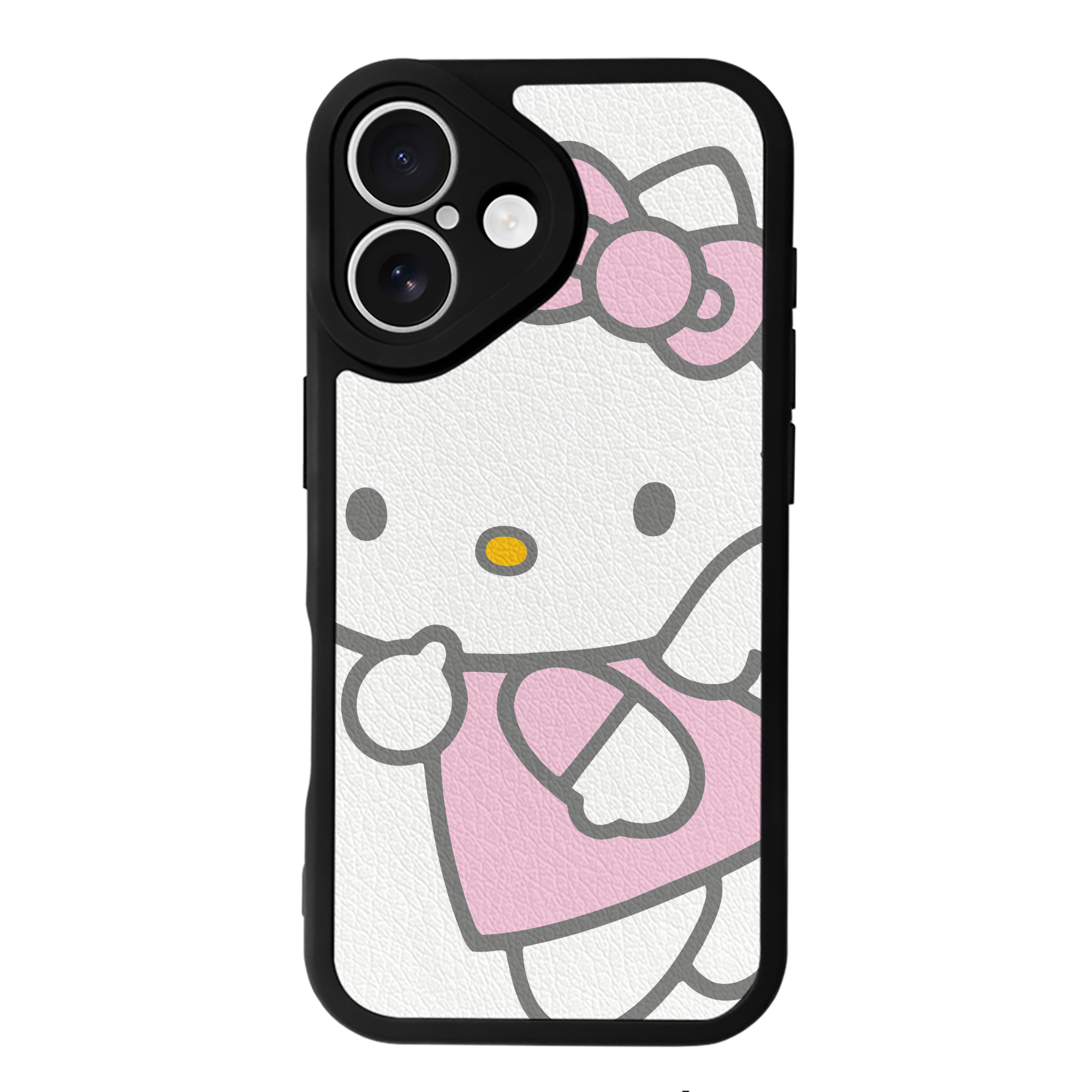 （画像用） Hello Kitty ハローキティ 【iPhone 16シリーズ対応】シリコンスマホケース（レザー調） 材質：シリコン